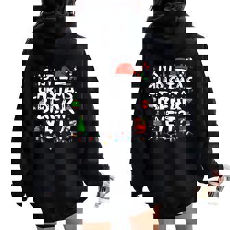 Is It Christmas Break Yet Xmas Holiday Teacher Women Women Oversized Hoodie Back Print | Seseable FR