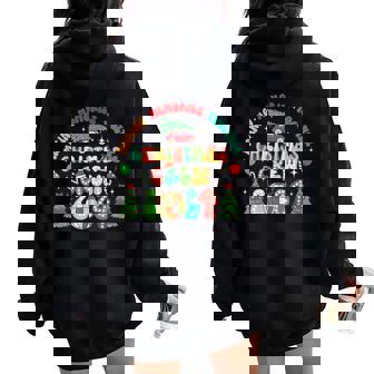 Christmas Crew 2024 Xmas Groovy Making Memories Holiday Women Oversized Hoodie Back Print | Seseable UK