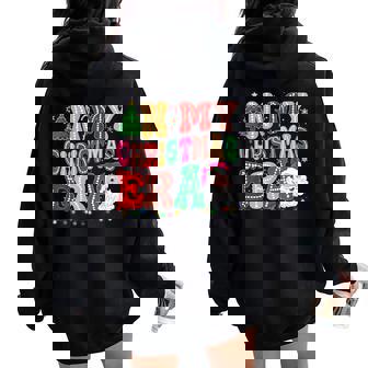 In My Christmas Era Cute Groovy Christmas Holiday Xmas Women Oversized Hoodie Back Print - Thegiftio