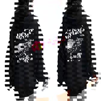 Christmas In July Flamingo Camping Camper Women Oversized Hoodie Back Print - Monsterry