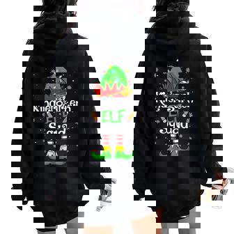 Christmas Kindergarten Elf Squad Teacher Student Women Oversized Hoodie Back Print | Seseable UK