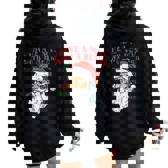 Christmas I Love Man With Beard Santa Xmas Men Women Oversized Hoodie Back Print | Seseable UK