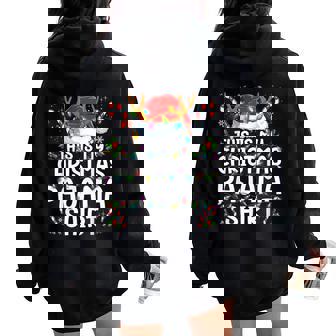 This Is My Christmas Pajama Xmas Pjs Women Women Oversized Hoodie Back Print | Mazezy