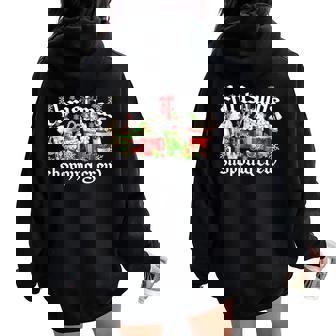 Cute Xmas Sets For Christmas Shopping Crew Women Oversized Hoodie Back Print - Monsterry