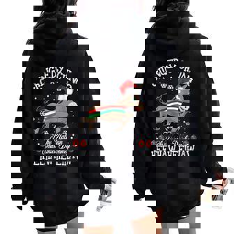 Dominick The Christmas Donkey Italian Donkey Christmas Women Oversized Hoodie Back Print - Thegiftio UK