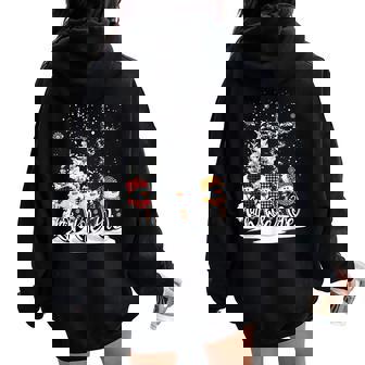 Christmas 2024 Faith Hope Love Snowman Christian Cross Women Oversized Hoodie Back Print | Seseable UK