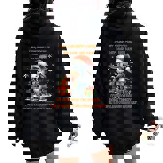 Christmas Italian Christmas Donkey Dominick The Donkey Women Oversized Hoodie Back Print - Thegiftio UK