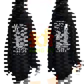 Christmas Nurse Did You Try Icing It Gingerbread Man Women Oversized Hoodie Back Print - Thegiftio UK