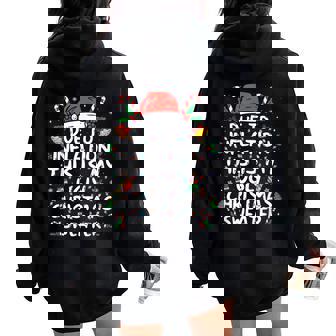 Due To Inflation Ugly Christmas Sweaters Kid Women Oversized Hoodie Back Print | Mazezy