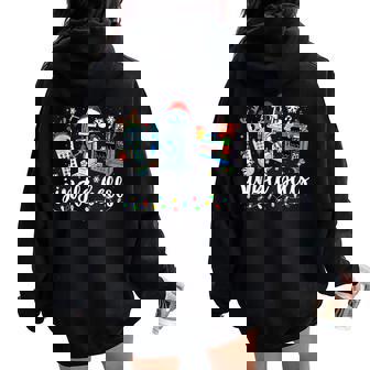 Jingle Bells Telemetry Nurse Christmas Tech Nursing Women Oversized Hoodie Back Print - Thegiftio UK