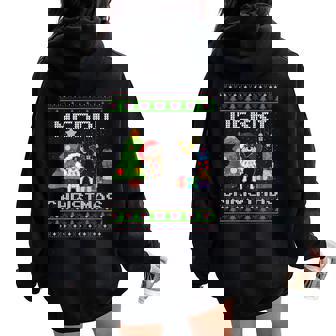 Sheltie Lover Tri Sheltie Mom Ugly Christmas Sweater Women Oversized Hoodie Back Print | Mazezy