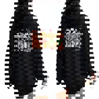 Goldendoodle Christmas Golden Doodle Pajamas For Girls Women Oversized Hoodie Back Print - Thegiftio