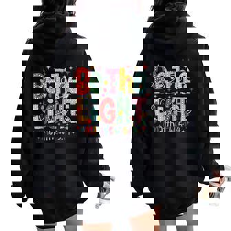 Be The Light Bible Christian Merry Christmas Matthew 5 14 Women Oversized Hoodie Back Print - Thegiftio UK