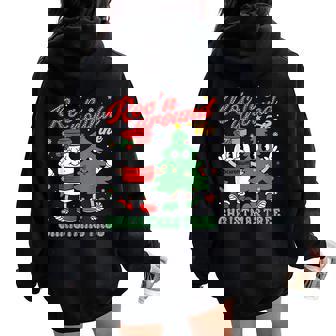 Roc'n Around The Christmas Tree Er Ed Icu Nurse Christmas Women Oversized Hoodie Back Print - Thegiftio