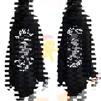 Spicy And Caffeinated Coffee Gingerbread Christmas Women Oversized Hoodie Back Print - Thegiftio