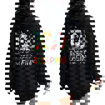 When You're Sleeping Icu Nurse Christmas Women Oversized Hoodie Back Print | Mazezy