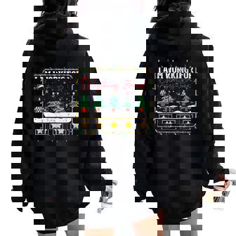 I Am Working For Christmas Break Teacher 5 Stars Women Oversized Hoodie Back Print - Thegiftio UK