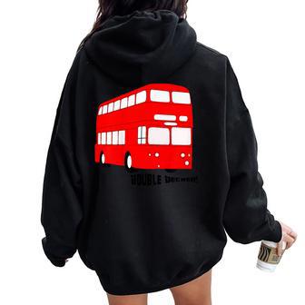 Kids Double Decker Red Bus T-Shirt Boys Girls British Europe Women Oversized Hoodie Back Print - Monsterry UK