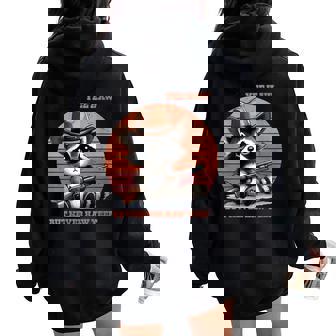 Raccoon Cowboy Yeep Western Vintage Texas Dad Men Women Oversized Hoodie Back Print - Monsterry