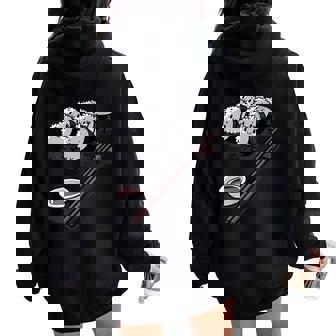 Sushi Rice Japanese Restaurant Women Oversized Hoodie Back Print - Monsterry