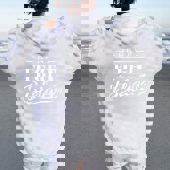 October Pink Ribbon Breast Cancer Awareness Women Oversized Hoodie Back Print - Thegiftio