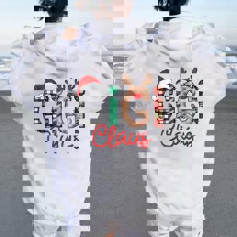 Gigi Claus Christmas Santa Hat Reindeeer Family Matching Women Oversized Hoodie Back Print | Seseable UK