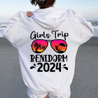 Benidorm Girls Trip 2024 Vacation Group Weekend Party Women Women Oversized Hoodie Back Print - Thegiftio UK