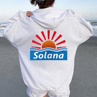 Benidorm Solana Hotel British Tv Comedy Barman Women Oversized Hoodie Back Print - Thegiftio UK