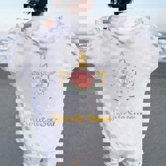 Enfant Fille Licorne Grande Sœur Je Serai Une Grande Sœur Sweat à capuche oversize pour femme avec imprimé dans le dos - Cadeauxyz