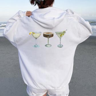 Espresso Martini Trifecta Graphic For Girl Women Women Oversized Hoodie Back Print - Thegiftio UK