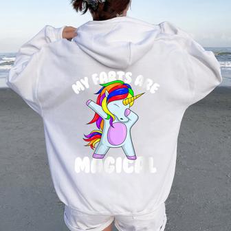 My Farts Are Magical Unicorn Embarrassing Women Oversized Hoodie Back Print - Thegiftio UK