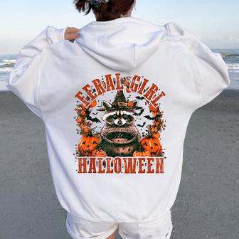 Feral Girl Halloween Women Oversized Hoodie Back Print - Thegiftio UK