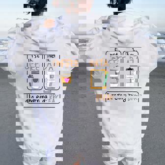 First Coffee Then Data I Am Earning A Break Iep Teacher Women Oversized Hoodie Back Print | Seseable FR