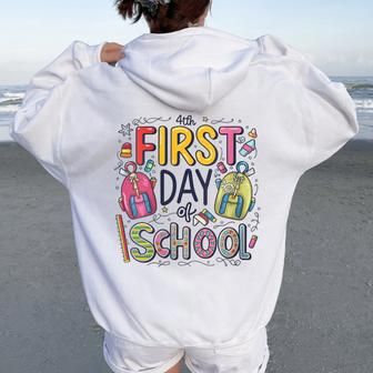First Day Of School First Day Of School Event For Students Women Oversized Hoodie Back Print - Monsterry CA