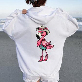 Flamingo Cute Flamingo Tropical Birds Women Oversized Hoodie Back Print - Thegiftio UK