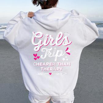 Girls Trip Girls Trip Cheapers Than Therapy Women Oversized Hoodie Back Print - Thegiftio UK