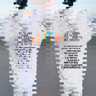 Je Savoure Les Paroles Et J'adore Les Intrigues Sweat à capuche oversize pour femme avec imprimé dans le dos - Cadeauxyz