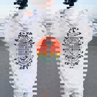 Je Suis Le Capitaine Je Fais Navire Arriver Drôle Ponton Bateau Sweat à capuche oversize pour femme avec imprimé dans le dos - Cadeauxyz