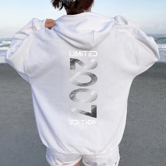 Limited Edition 2007 Boy Girl 17Th Birthday 17 Women Oversized Hoodie Back Print - Thegiftio UK