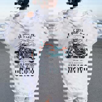 Moto Homme Idée Humour Motoriste Motarde Motard Sweat à capuche oversize pour femme avec imprimé dans le dos - Cadeauxyz