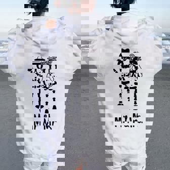 Mr & Mrs Skeleton Couple Bride And Groom Gothic Wedding Women Oversized Hoodie Back Print - Monsterry