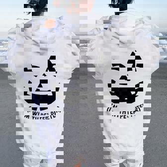 Im With Peter Couple Halloween Adult Her Eater Pumpkin Women Oversized Hoodie Back Print | Mazezy