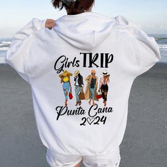 Punta Cana Girls Trip 2024 Birthday Squad Vacation Women Oversized Hoodie Back Print - Thegiftio UK