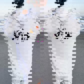 The Robot Movie Holiday Costume Women Oversized Hoodie Back Print | Mazezy