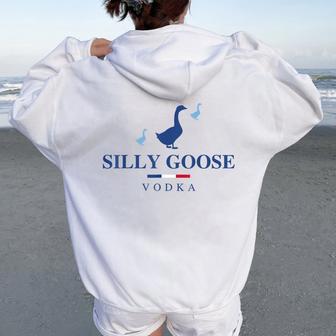 Silly Goose Vodka Women Oversized Hoodie Back Print - Thegiftio UK