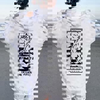 Tarot Card The Coffee Snob Coffee Jitters Fortune Teller Women Oversized Hoodie Back Print - Monsterry