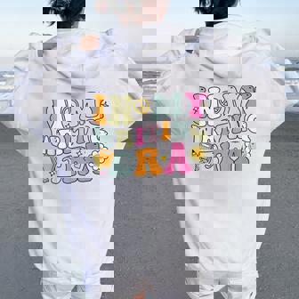 In My Writing Era Groovy Writer Women Oversized Hoodie Back Print | Mazezy