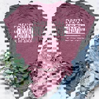 Womens Parental Alienation Is Child Abuse Awareness V-Neck Women's Heather T-Shirt - Monsterry