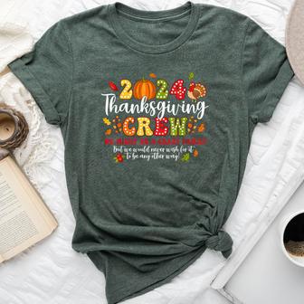 2024 Thanksgiving Crew Turkey Fall Family Matching Kid Bella Canvas T-shirt - Thegiftio UK