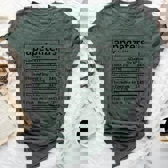 Appetizers Nutrition Thanksgiving Food Facts Christmas Bella Canvas T-shirt - Monsterry